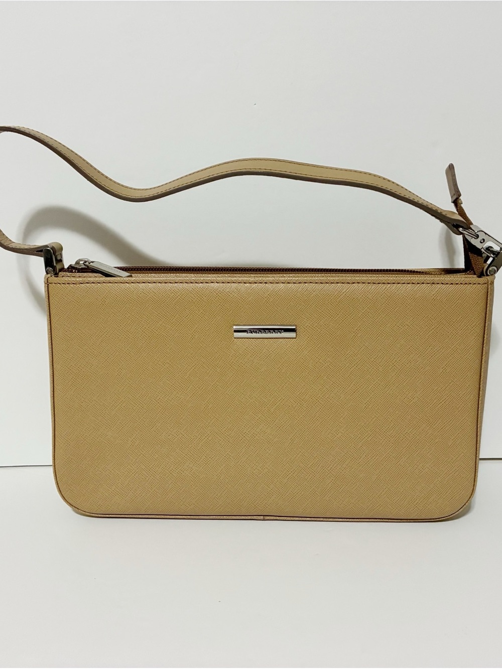 Authentic Burberry Light Brown Medium Shoulder Bag Handbag